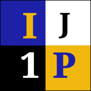 Logo: IJ1P in different colored boxes