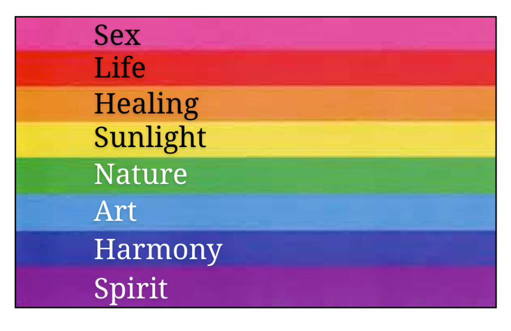 meaning of each color on the pride flag